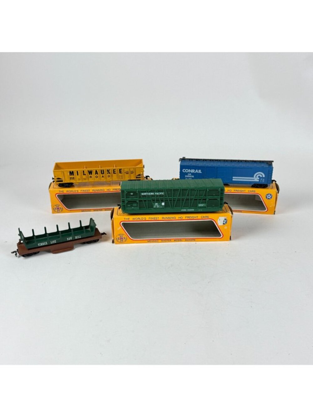 Vintage HO Scale Freight Cars Milwaukee Road Northern Pacific Conrail Timber - Picture 7 of 7